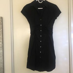 NWOT Theory stretchy black button up dress